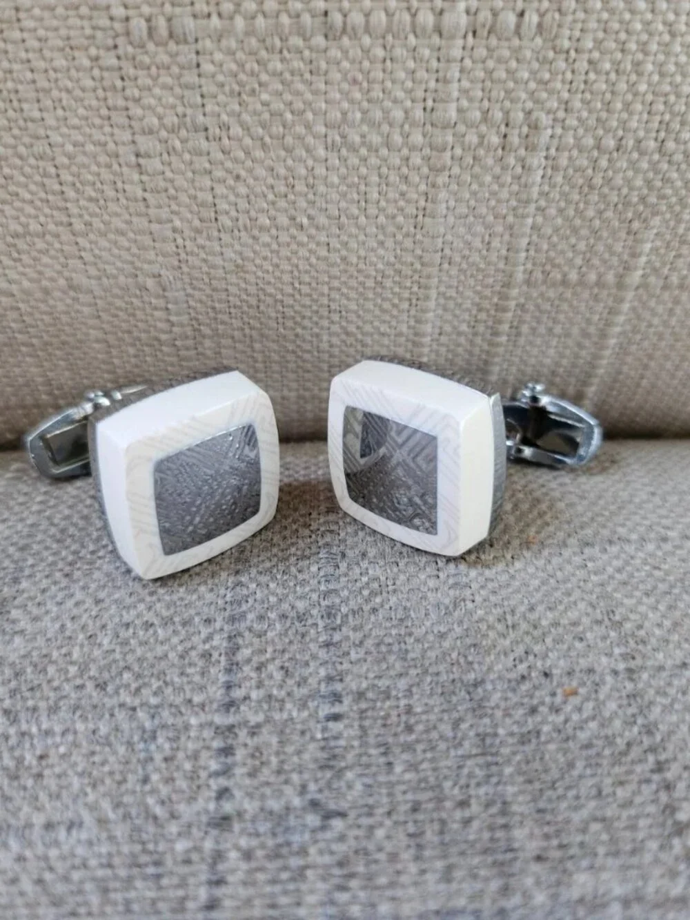Father Day Gifts Cufflinks White/Silver Tone Fashion Stud Cuff Links Men Jewelry